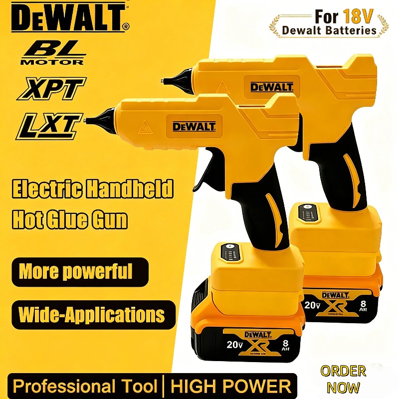 Hot Melt Glue Gun Cordless - Беспроводной электрический ручной термоклеевой пистолет Dewalt
