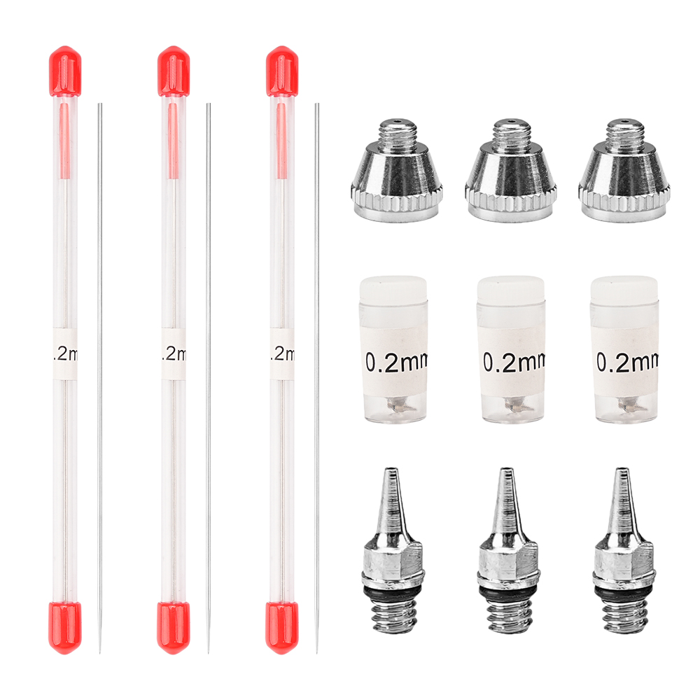 Airbrush Kit With Mini Compressor - Набор из 1/3 шт. (0,2/0,3/0,5 мм)