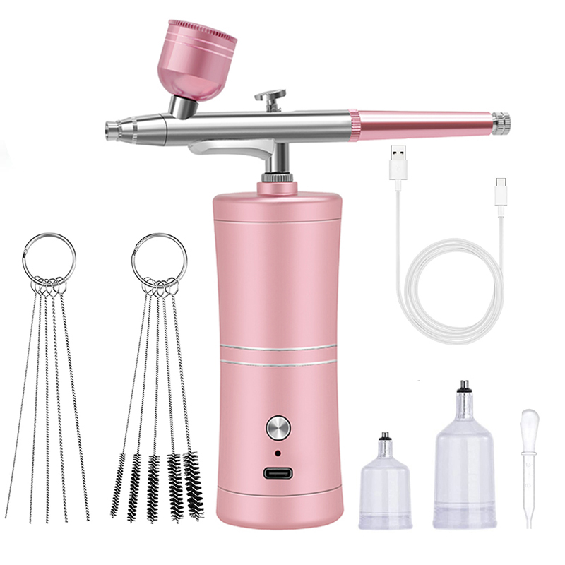 Airbrush Kit With Mini Compressor - Аэрограф для дизайна ногтей, портативный беспроводной