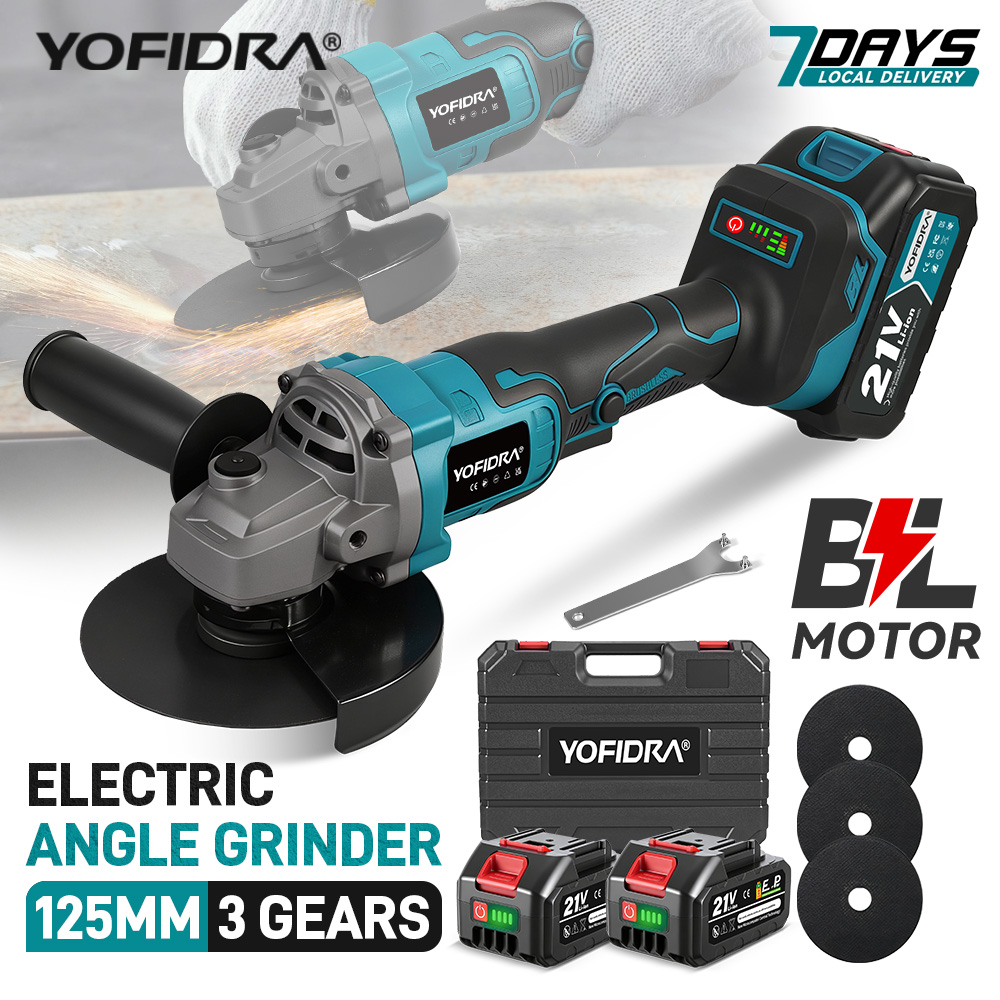 Brushless Angle Grinder Battery Powered - YOFIDRA 125 мм Бесщеточная угловая шлифовальная