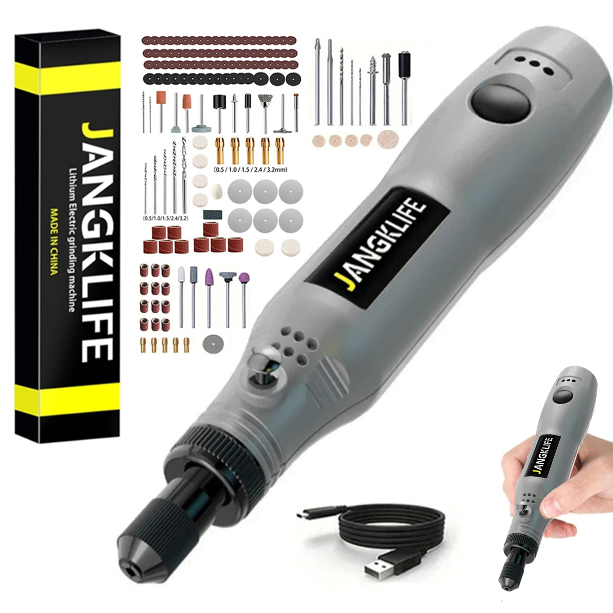 Cordless Rotary Tool Kit Accessories - JANGKLIFE USB беспроводной роторный набор инструментов