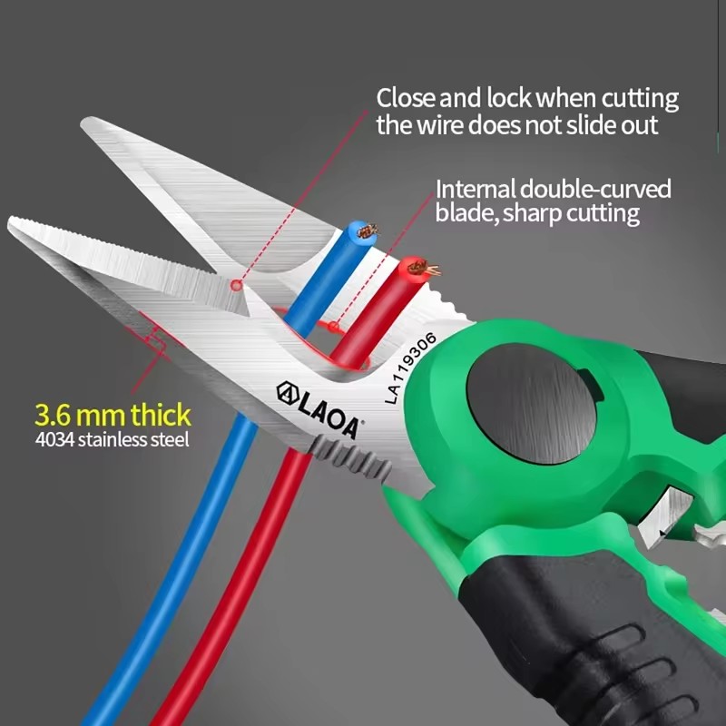 Automatic Wire Stripper Cutter - LAOA Ножницы для электрика 6/7/8 дюймов,