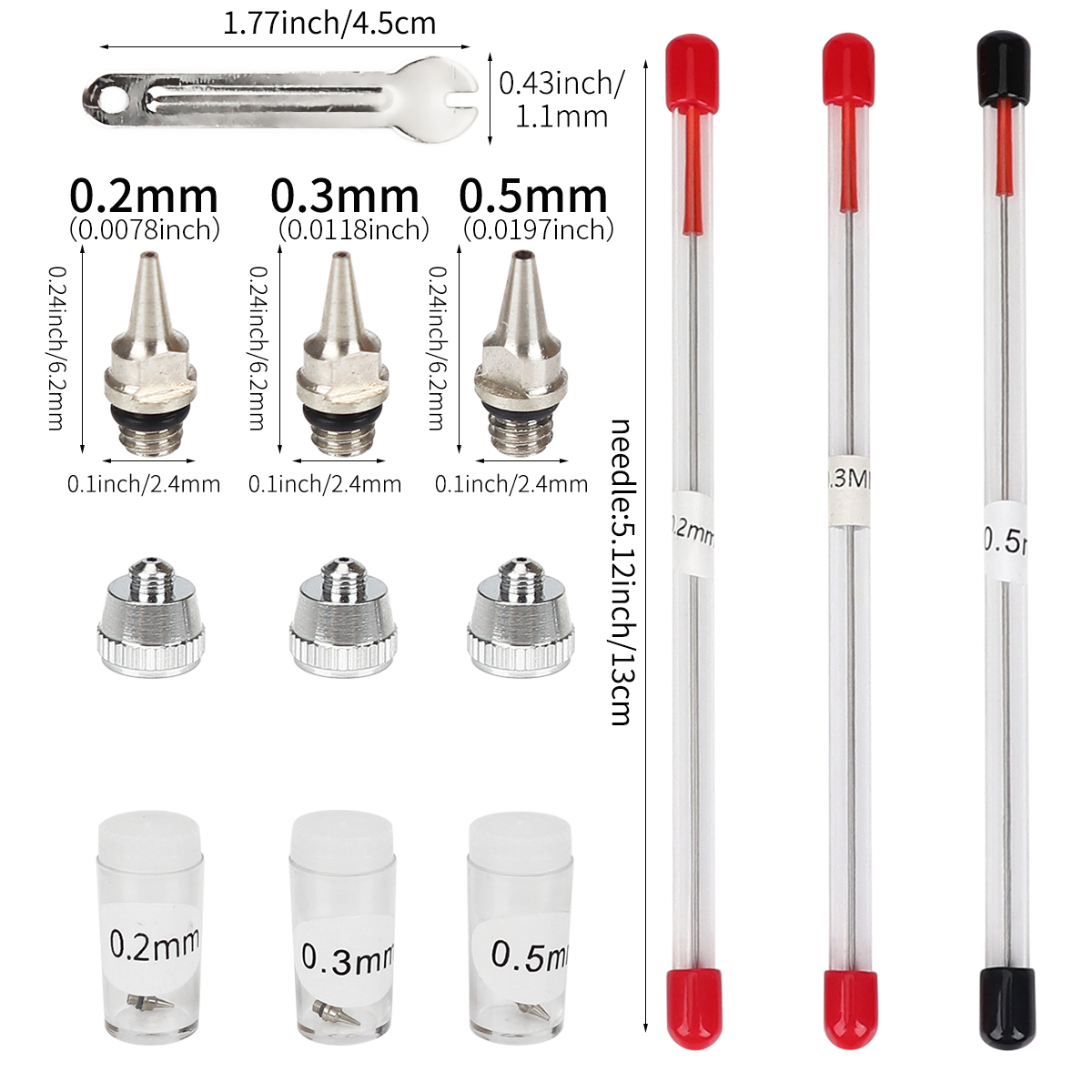 Набор из 3 шт., 0,2/0,3/0,5 мм – обзор и цена Airbrush Kit With Mini Compressor