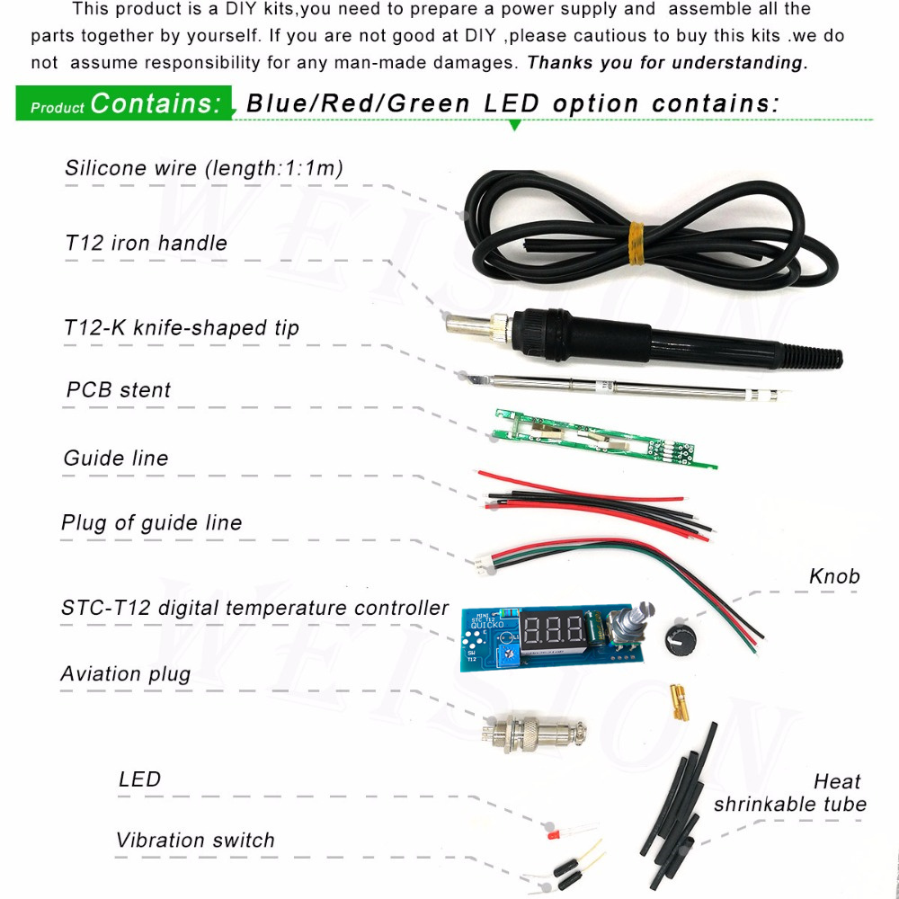 STC-T12 паяльник DIY наборы/ед – обзор и цена Digital Soldering Station T12