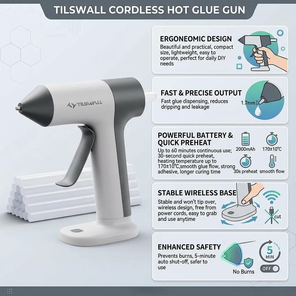 Беспроводной мини-термоклеевой – обзор и цена Hot Melt Glue Gun Cordless