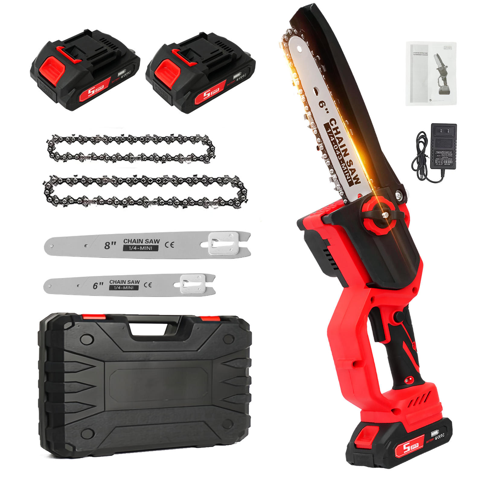 Электрическая цепная пила 1380 – обзор и цена Mini Electric Chainsaw 6 Inch