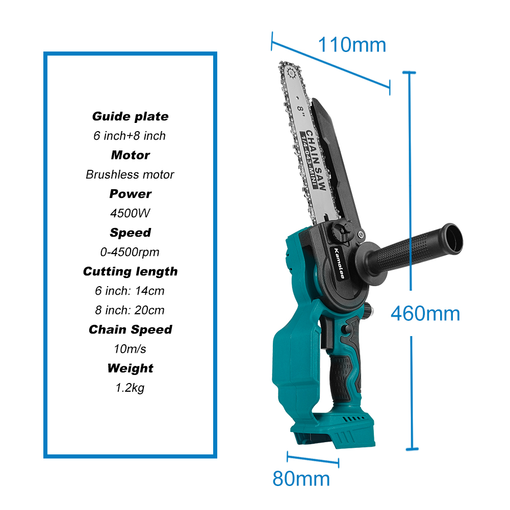 Kamolee 6-дюймовая 8-дюймовая  – обзор и цена Mini Electric Chainsaw 6 Inch