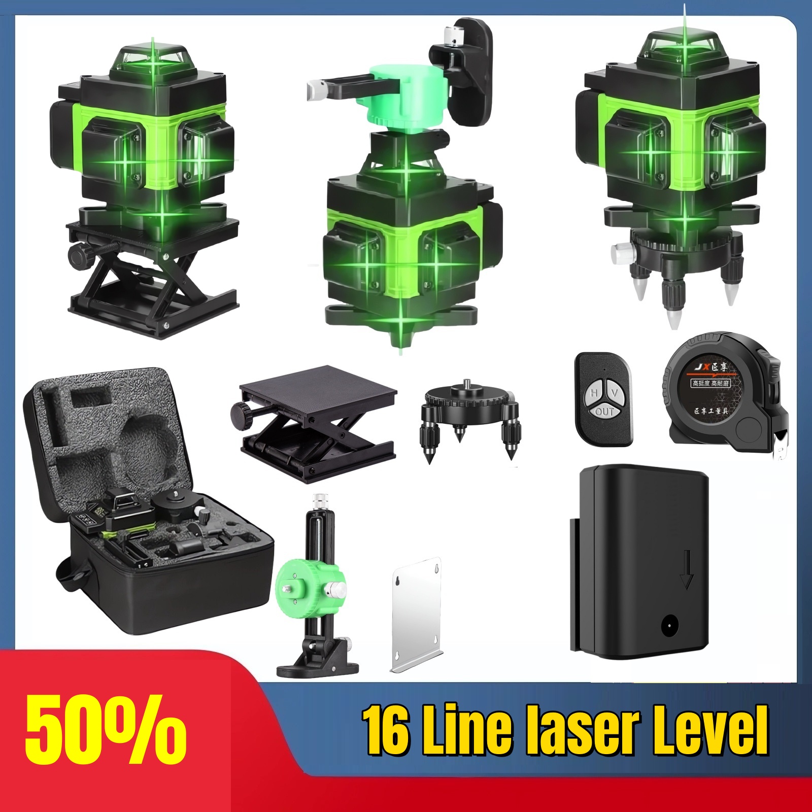 4D 16-линейный профессиональны – обзор и цена Laser Level 16 Lines 4D Green