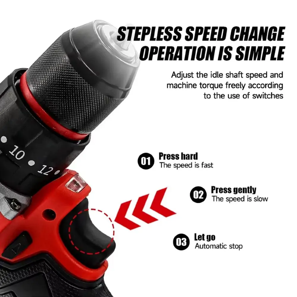 Маленькая электрическая бесщет – обзор и цена Brushless Cordless Electric Drill 18V