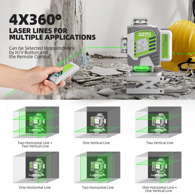 Huepar 2024 Новый дизайн 4D 16 – обзор и цена Laser Level 16 Lines 4D Green
